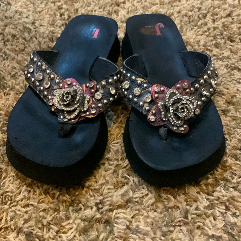 Justin Flower Flip Flops (Women’s)